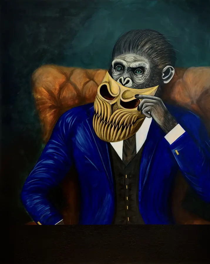 Take off your Mask - Fine-Art Print auf Alu-Dibond mit Schattenfugenrahmen