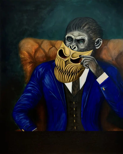 Take off your Mask - Fine-Art Print auf Alu-Dibond mit Schattenfugenrahmen