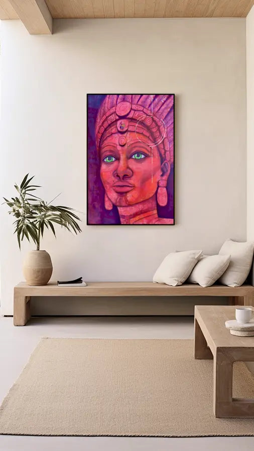 Mayan Wisdom 1 - Fine-Art Print auf Alu-Dibond mit Schattenfugenrahmen