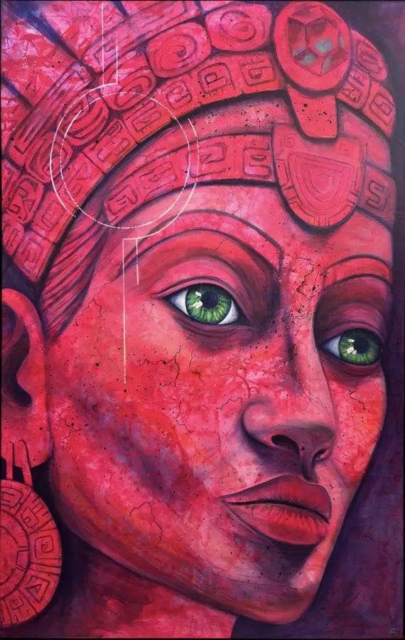 Mayan Wisdom 2 - Fine-Art Print auf Alu-Dibond mit Schattenfugenrahmen