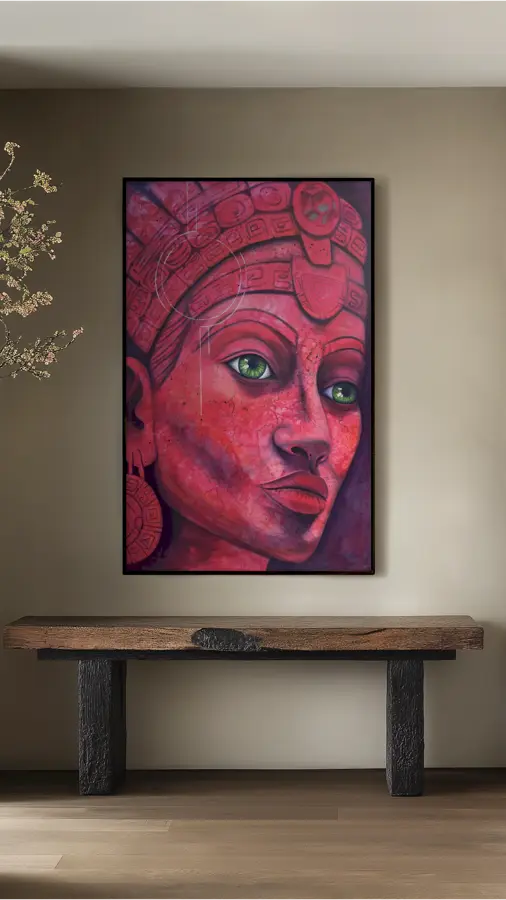 Mayan Wisdom 2 - Fine-Art Print auf Alu-Dibond mit Schattenfugenrahmen