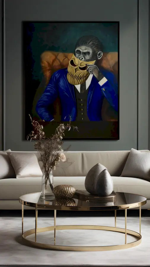 Take off your Mask - Fine-Art Print auf Alu-Dibond mit Schattenfugenrahmen